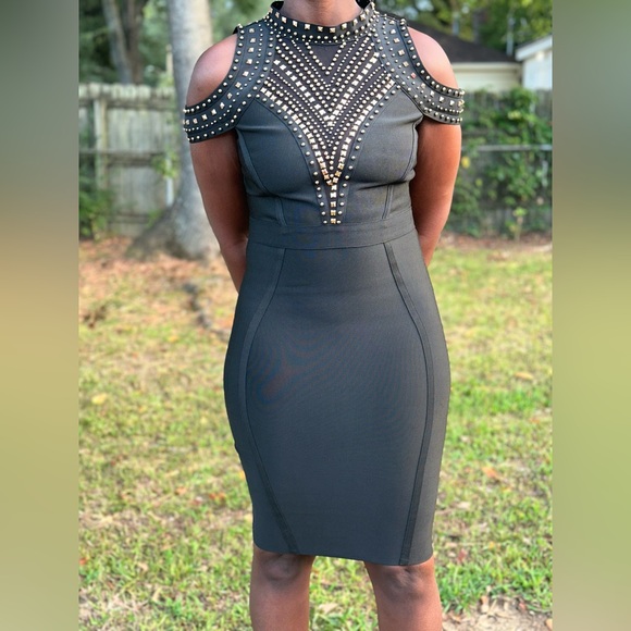 WOW Gold Label Black Bandage Dress - Picture 2 of 6